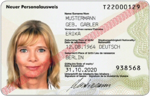 Personalausweis Testausweis Frau Mustermann