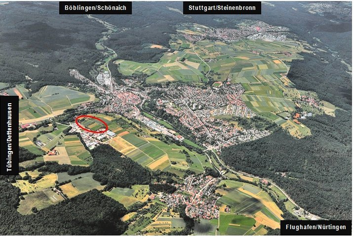 Luftbild Luftbildaufnahme des Gewerbegebiets "westlich Bauhof"